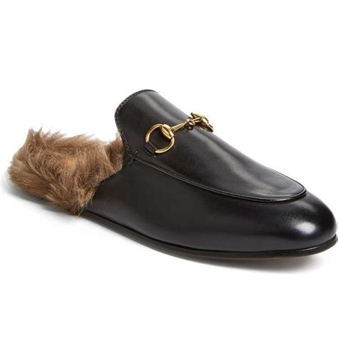 gucci fur slip on|gucci slip on shoes price.